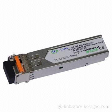 SFP BIDI 622Mbps 1,490/1,550nm 160km Transceiver with Low-power Dissipation and Pin Photo Detector